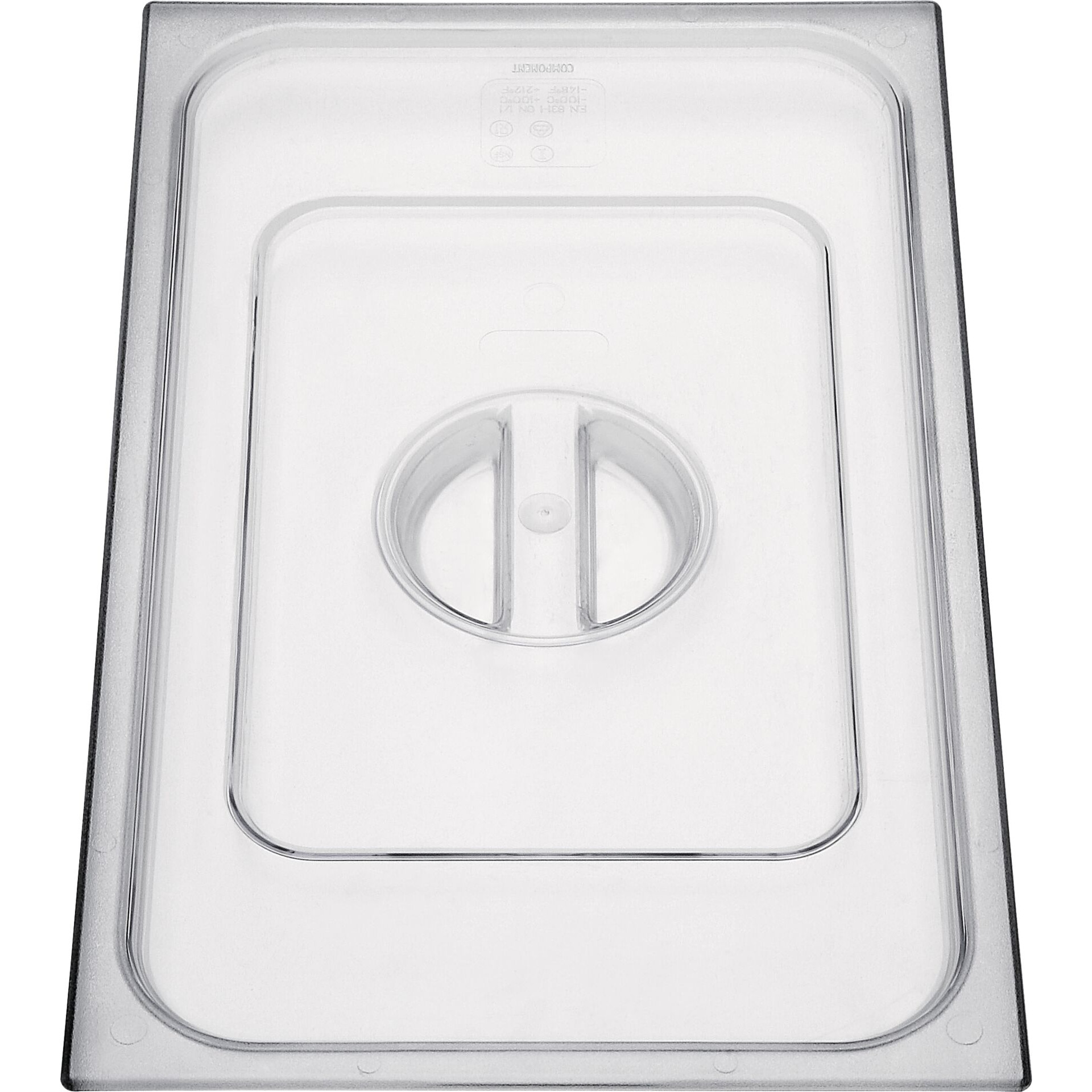 GN-Deckel ohne Löffelausschnitt Polycarbonat für 1/6